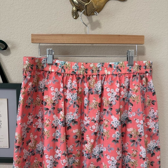 J.CREW | Liberty Fabric Coral Floral Lined Skirt Size 12 - Picture 9 of 13